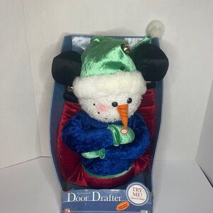 VIDEO Gemmy Shivering Snowman Door Draft Stopper Mantle Motion Sensor Works! HTF
